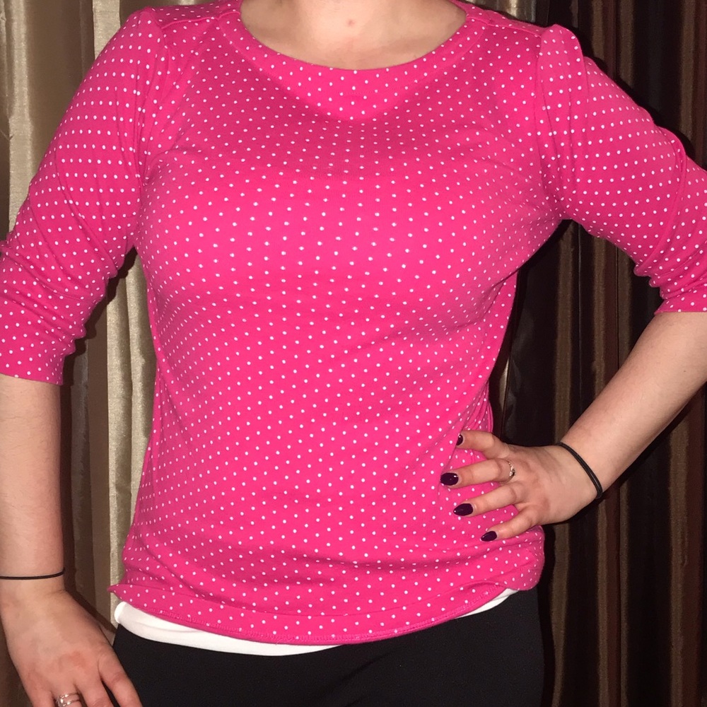 Christopher & Banks: pink 💗 with white polka dots